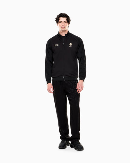 EA7 Soccer zip-up sweatshirt in technical fabric