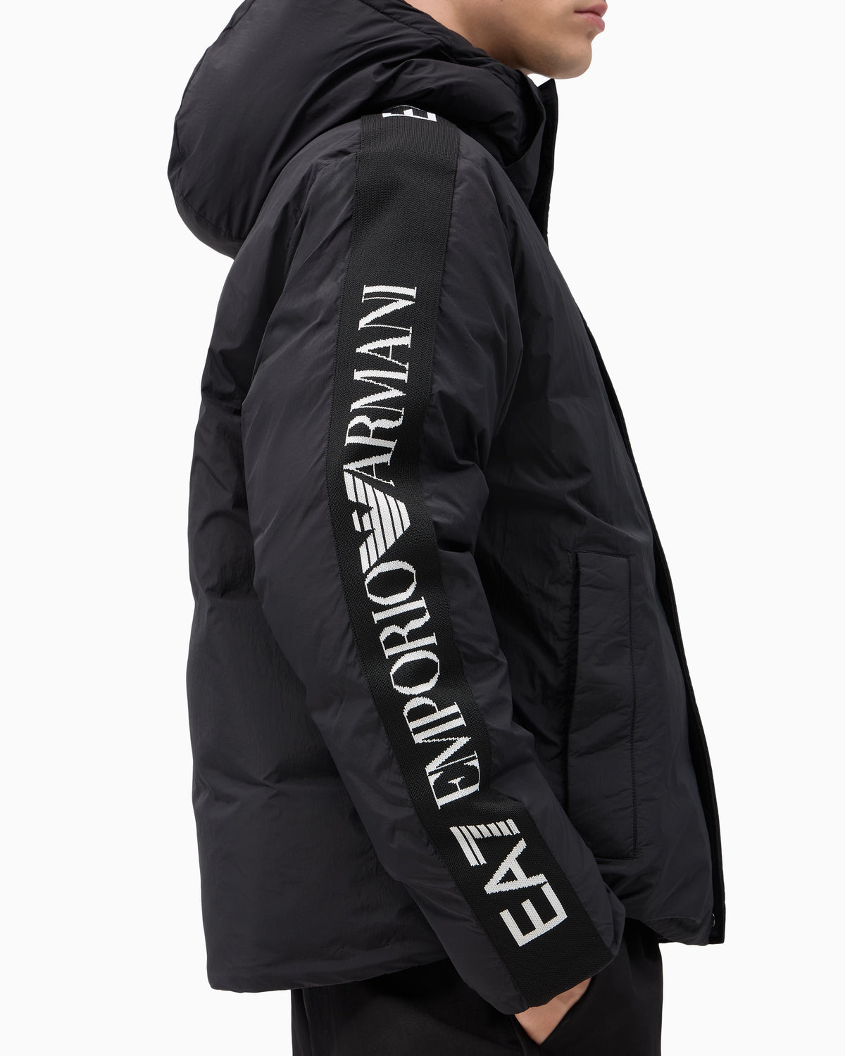 EA7 Oversized fit padded hooded bomber jacket with logo