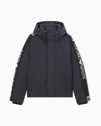 EA7 Oversized fit padded hooded bomber jacket with logo
