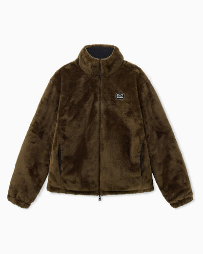 EA7 Reversible nylon and teddy jacket