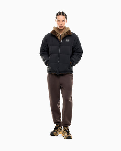 EA7 Reversible nylon and teddy jacket