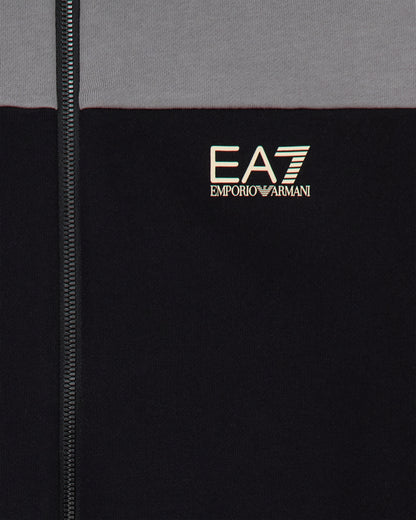 EA7 Tracksuit regular fit in cotton jersey with ribbed details
