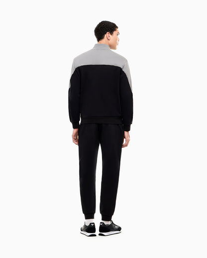 EA7 Tracksuit regular fit in cotton jersey with ribbed details