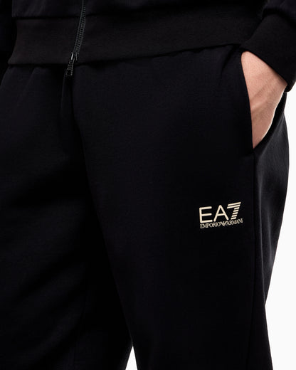 EA7 Tracksuit regular fit in cotton jersey with ribbed details