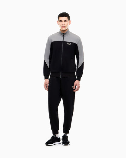 EA7 Tracksuit regular fit in cotton jersey with ribbed details