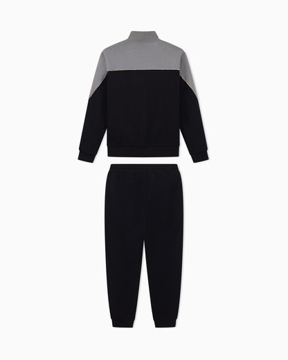 EA7 Tracksuit regular fit in cotton jersey with ribbed details
