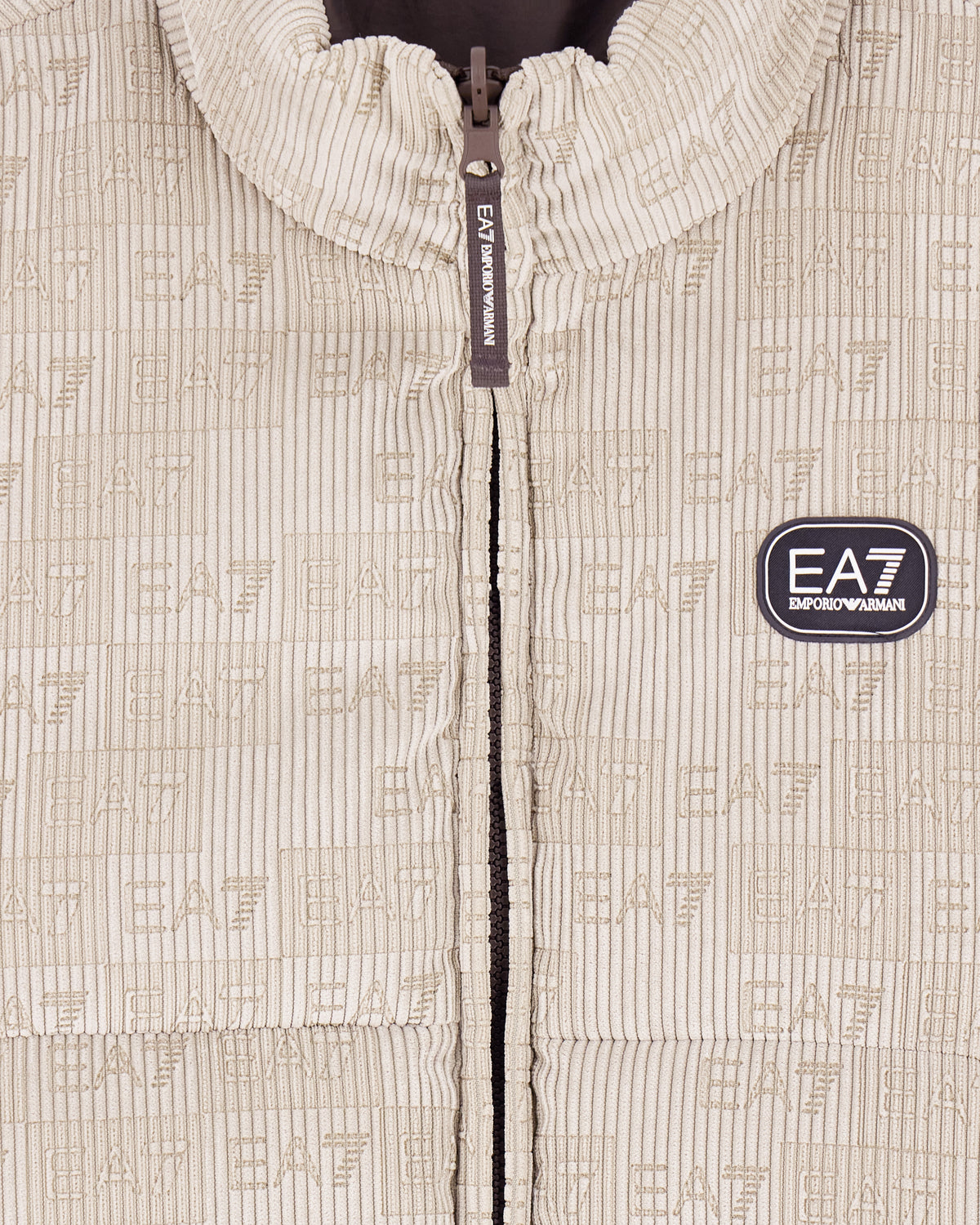 EA7 Bomber jacket oversized in velvet with an embossed logo