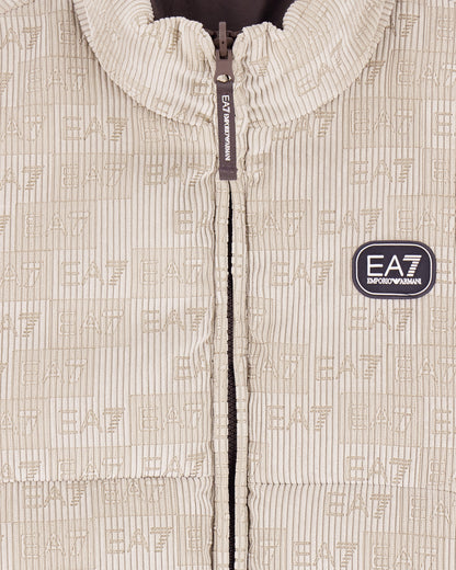 EA7 Bomber jacket oversized in velvet with an embossed logo