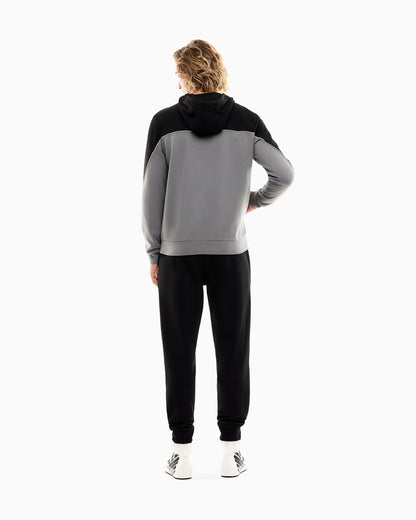 EA7 Tracksuit regular fit cotton jersey with hood and zip
