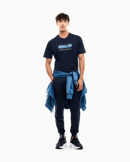 EA7 T-shirt Visibility regular fit in cotton jersey