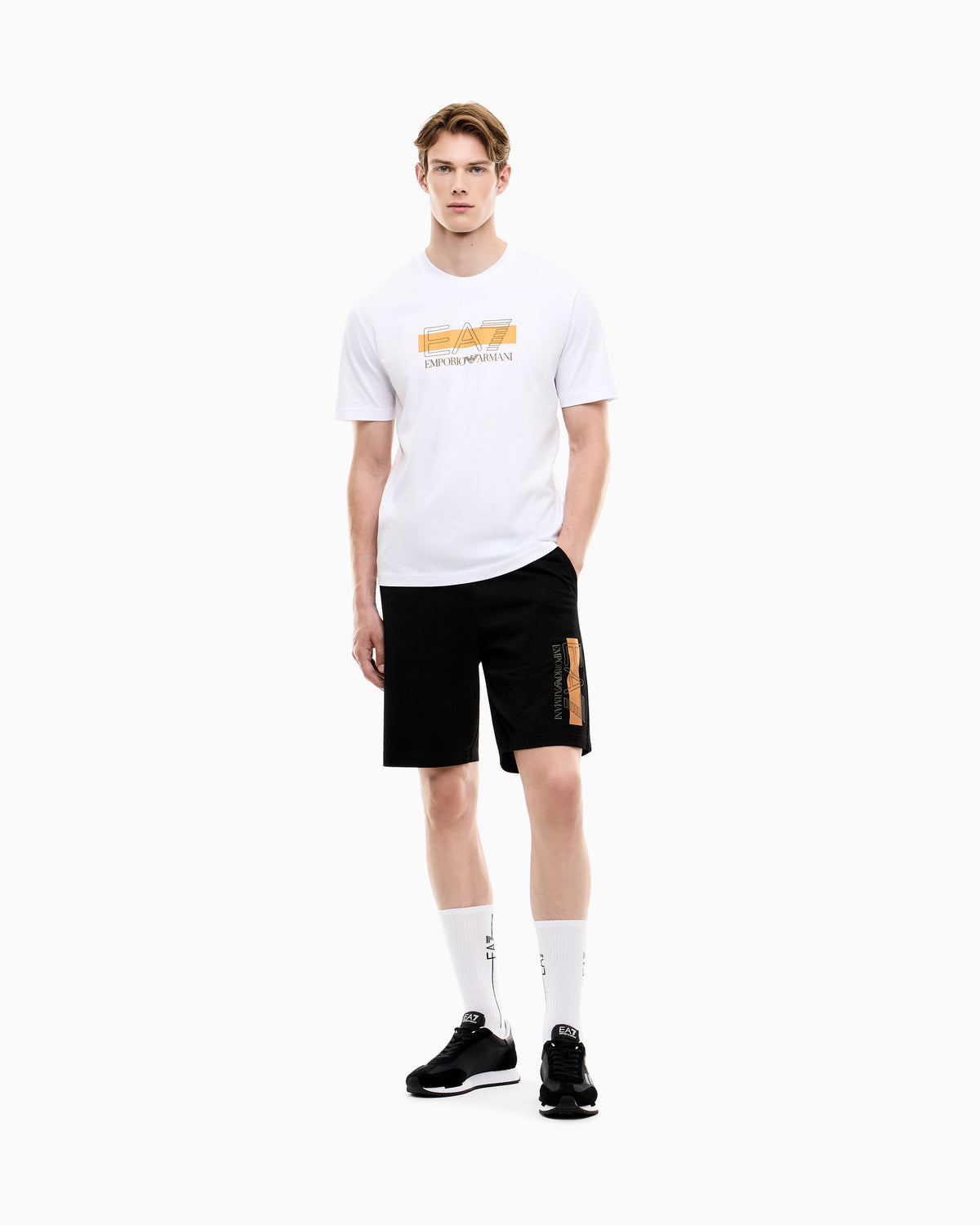 EA7 Slim fit shorts Visibility in cotton jersey