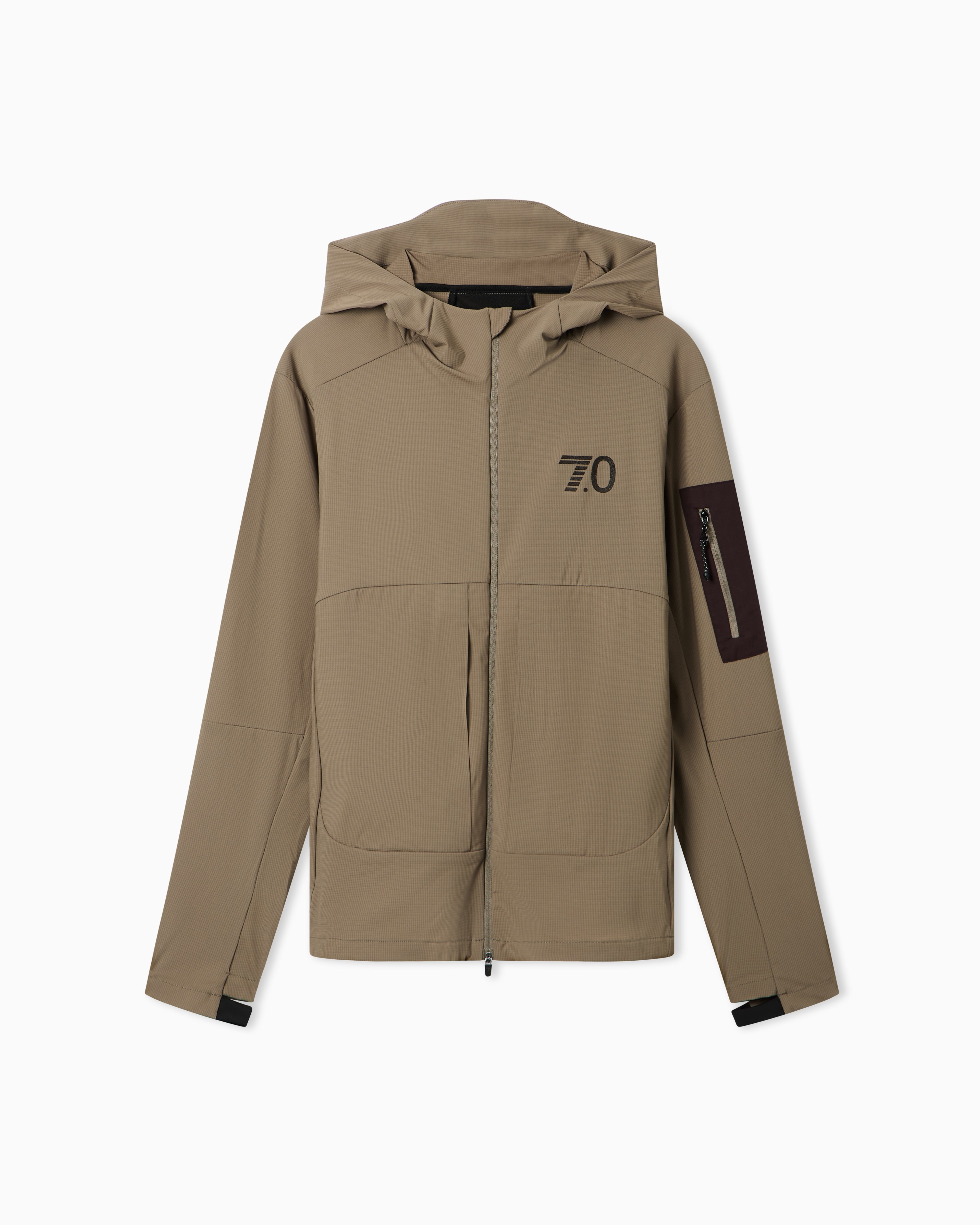 EA7 7.0 SHOW hooded jacket in stretch technical fabric