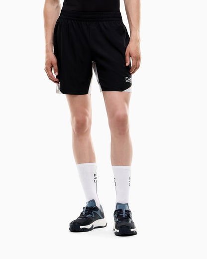 EA7 Color block Tennis Pro shorts in VENTUS7 technical fabric