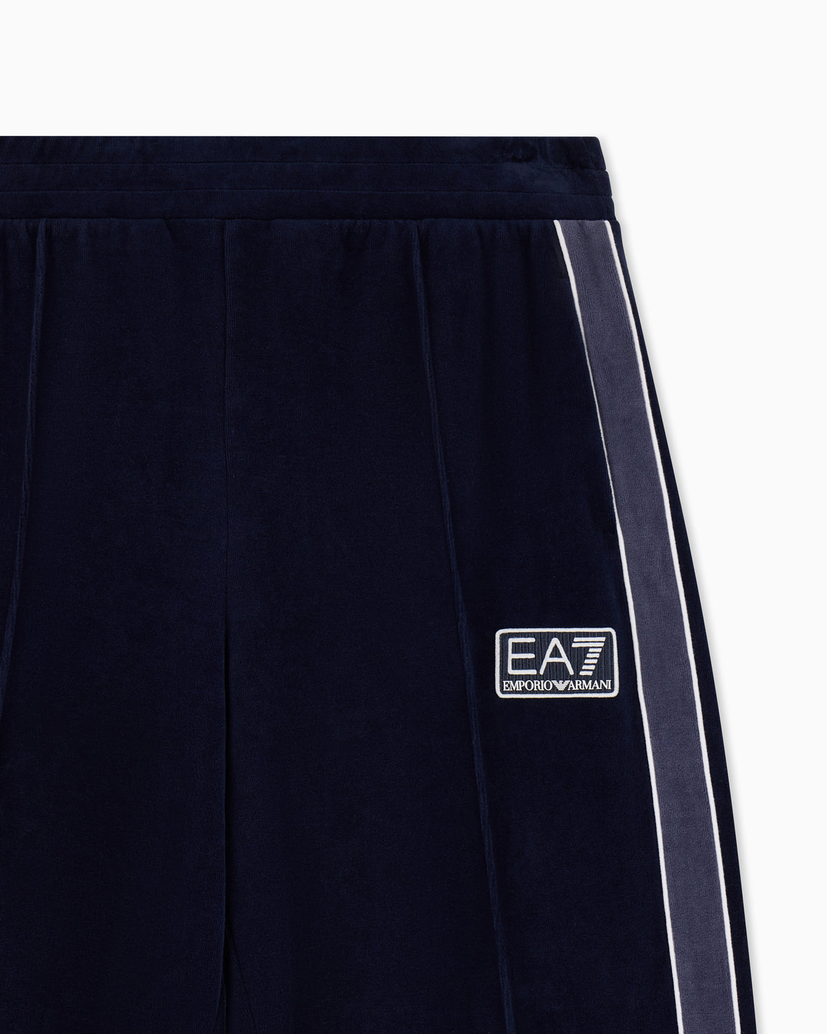 EA7 Regular fit trousers Tennis Club in cotton blend velour