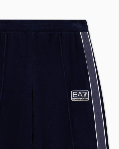 EA7 Regular fit trousers Tennis Club in cotton blend velour