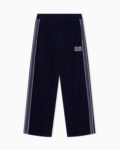EA7 Regular fit trousers Tennis Club in cotton blend velour