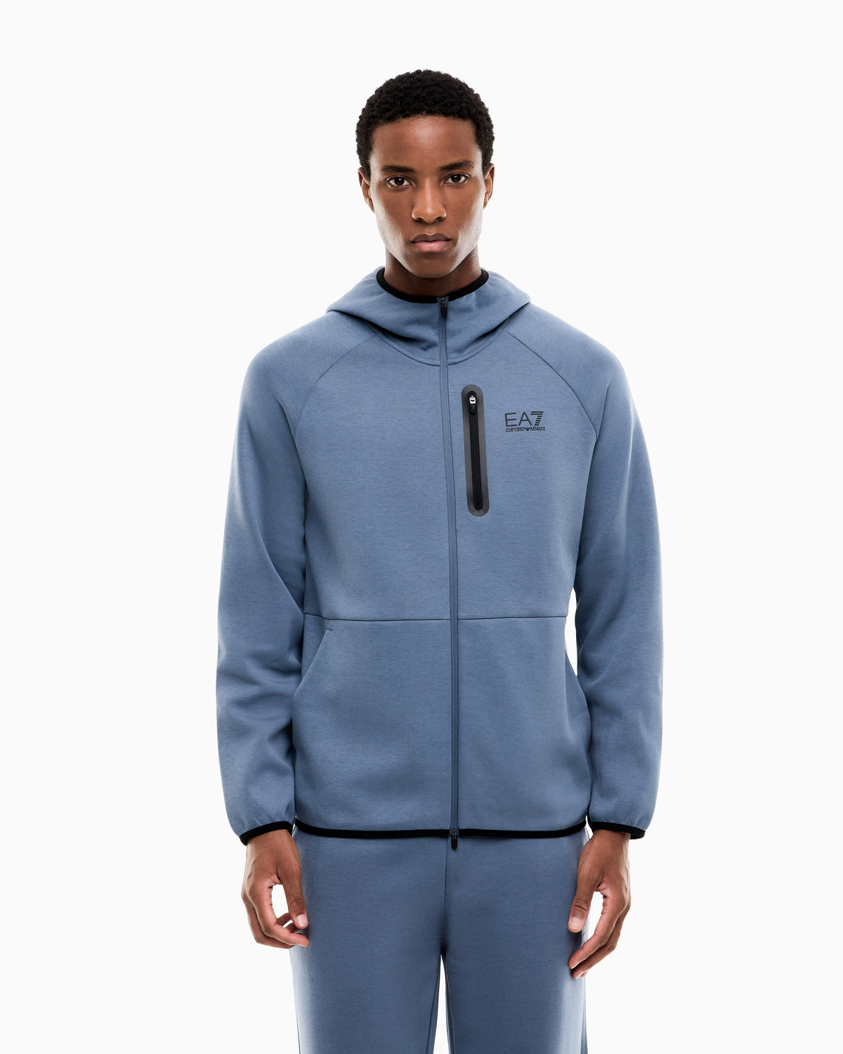 EA7 Zip hoodie Natural Ventus 7 regular fit