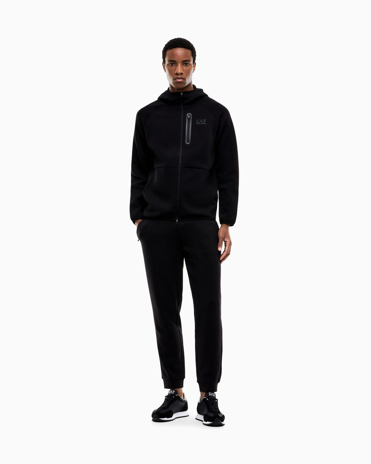 EA7 Zip hoodie Natural Ventus 7 regular fit