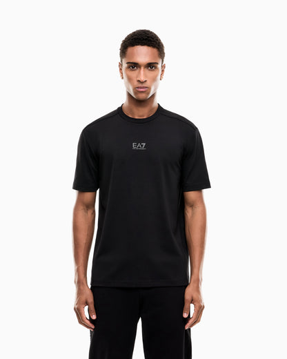 EA7 T-shirt Natural Ventus 7 in regular fit jersey