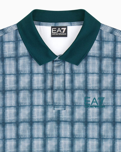 EA7 Polo shirt Golf Pro in jersey with graphic print