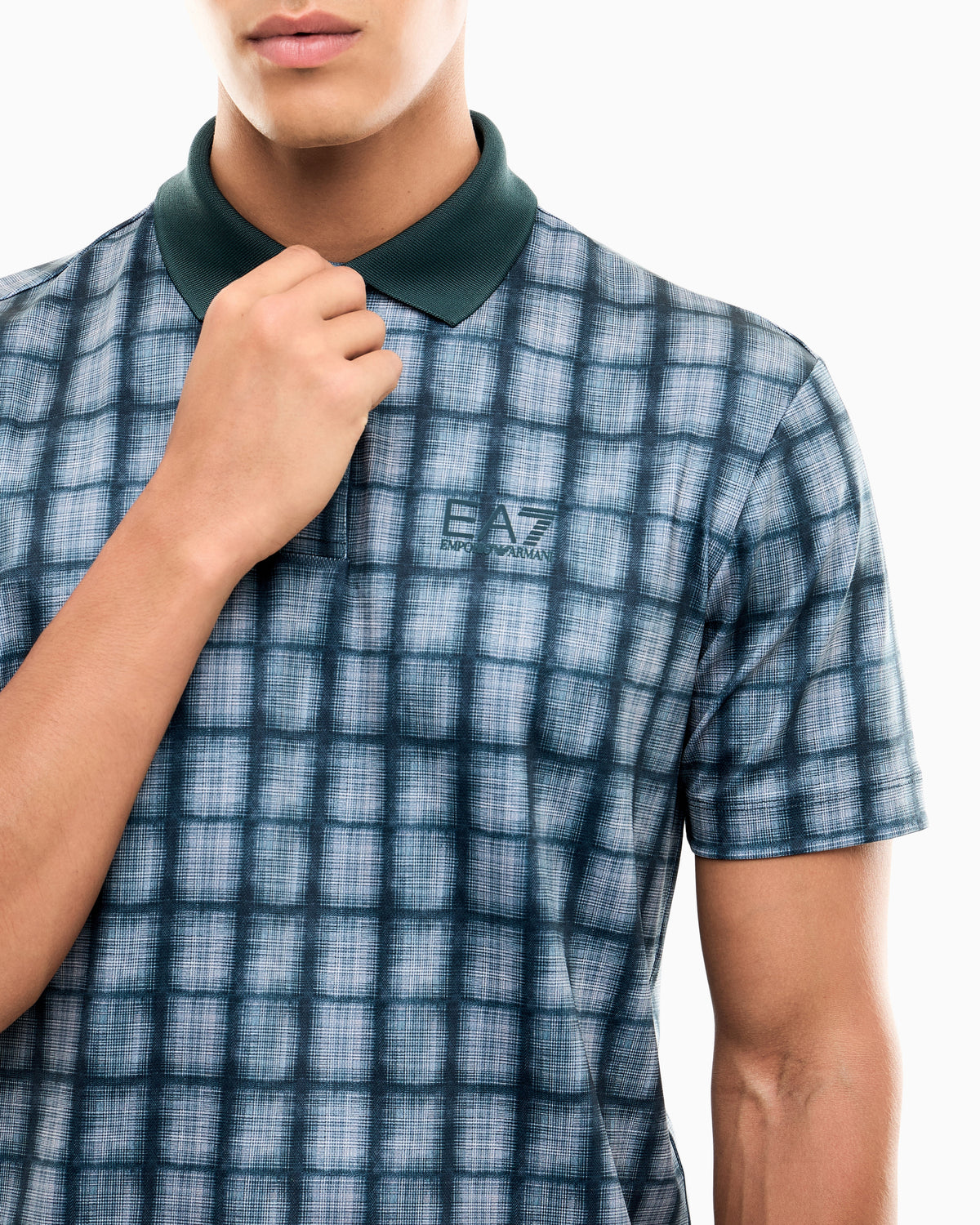 EA7 Polo shirt Golf Pro in jersey with graphic print