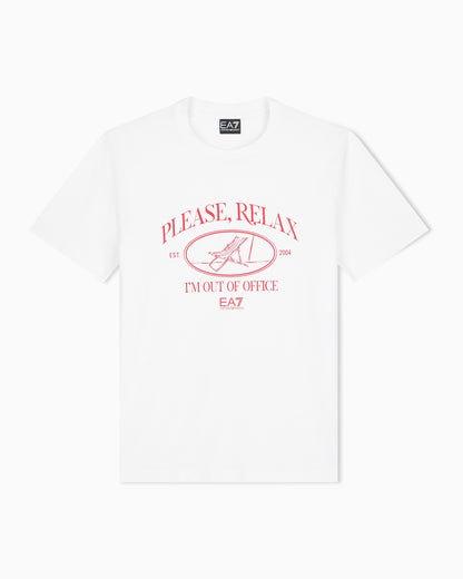 EA7 Pure cotton T-shirt with print