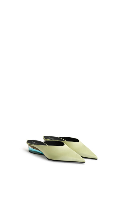Alaïa Invisible Mules In Satin