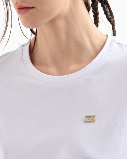 EA7 Core Lady stretch cotton jersey crew-neck T-shirt
