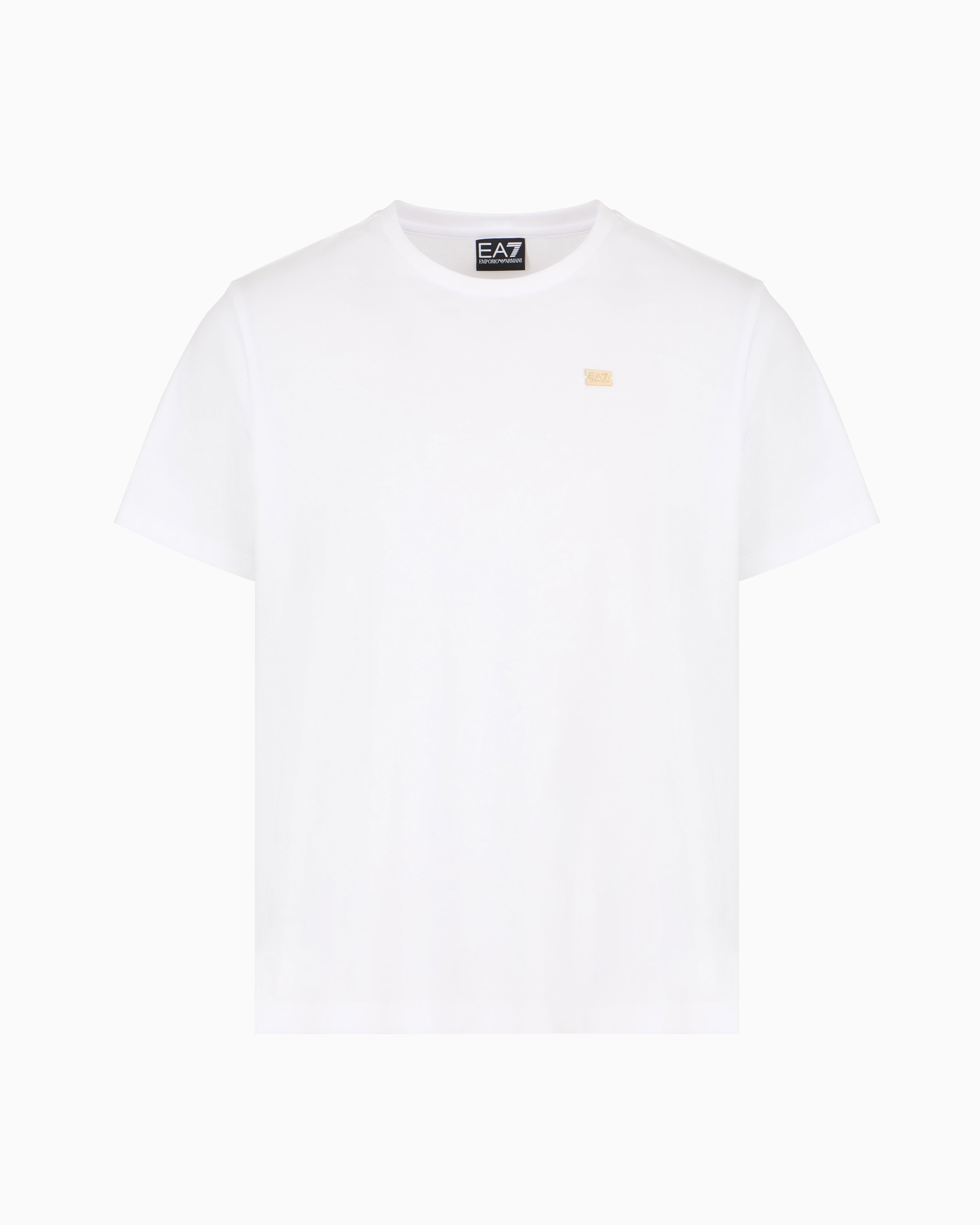 EA7 Core Lady stretch cotton jersey crew-neck T-shirt