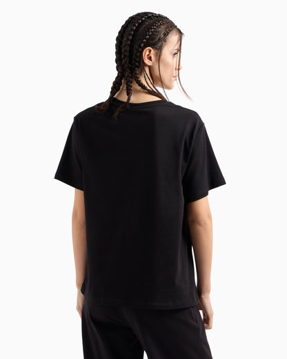 EA7 Core Lady stretch cotton jersey crew-neck T-shirt