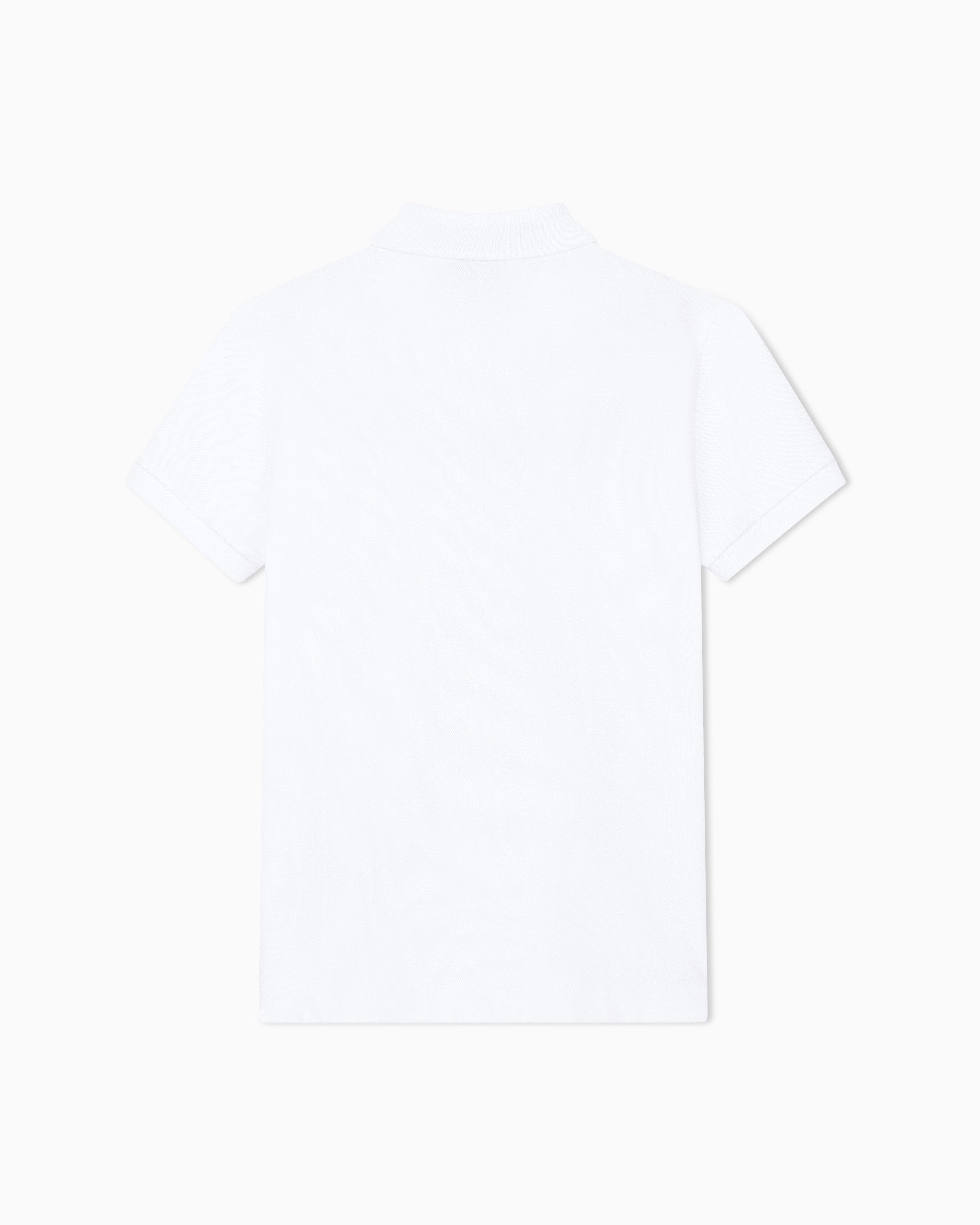 EA7 Jersey polo in stretch cotton with metal logo Core Lady
