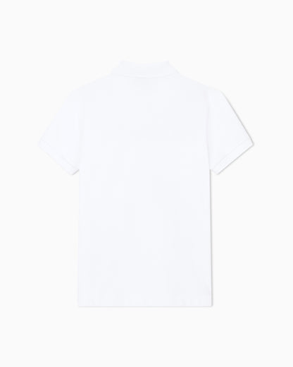 EA7 Jersey polo in stretch cotton with metal logo Core Lady