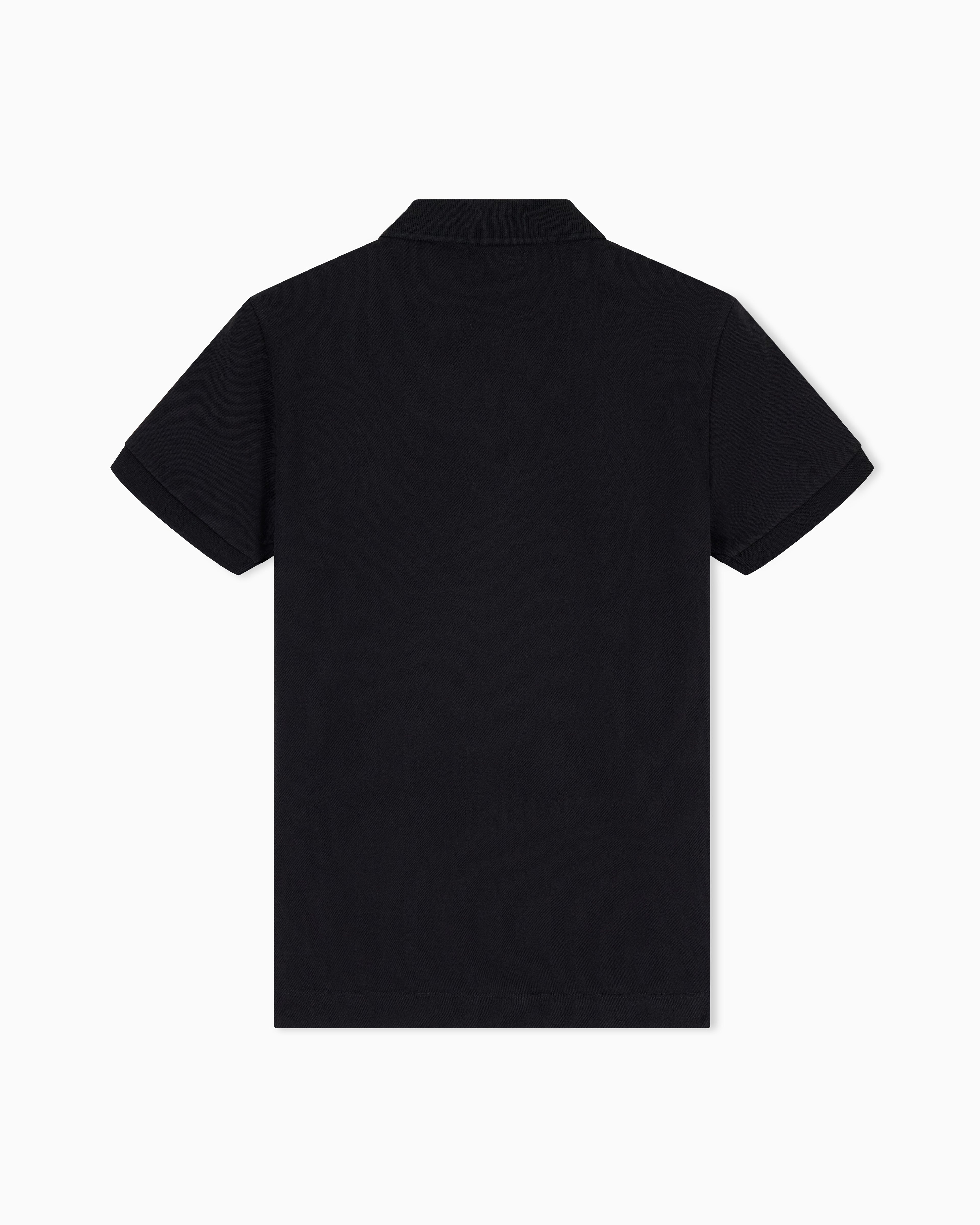 EA7 Jersey polo in stretch cotton with metal logo Core Lady