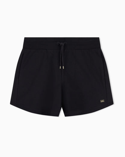 EA7 Cotton fleece jersey shorts with drawstring Core Lady