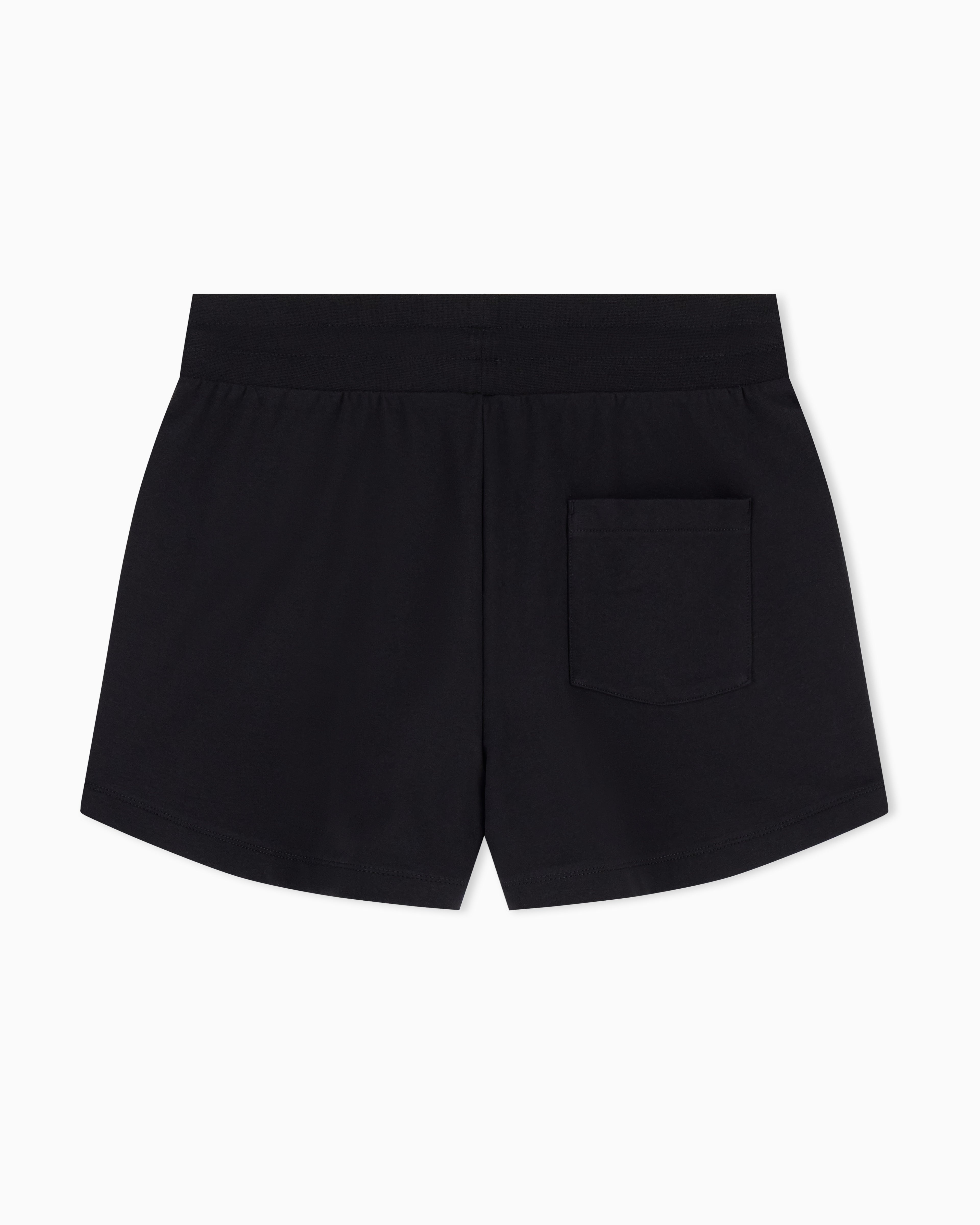 EA7 Cotton fleece jersey shorts with drawstring Core Lady
