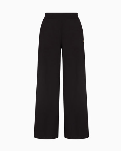 EA7 Core Lady stretch-cotton wide-leg trousers
