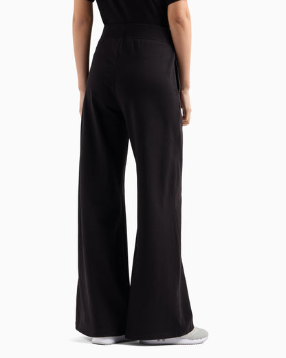 EA7 Core Lady stretch-cotton wide-leg trousers