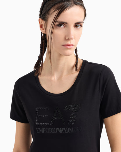 EA7 Logo Series stretch cotton-jersey T-shirt