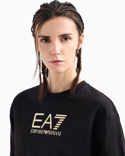 EA7 Stretch cotton crewneck logo Tracksuit