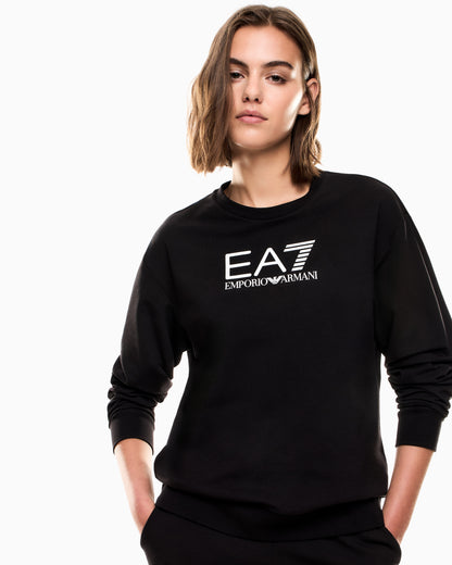 EA7 Stretch-cotton tracksuit with logo