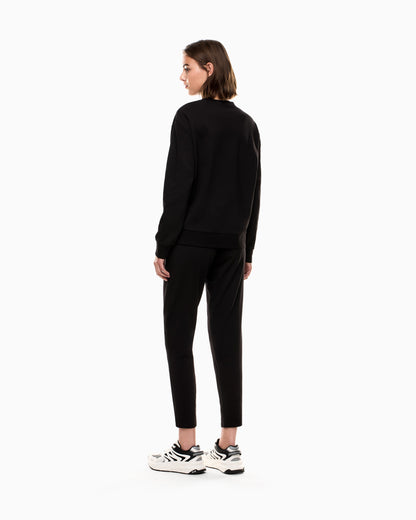 EA7 Stretch-cotton tracksuit with logo