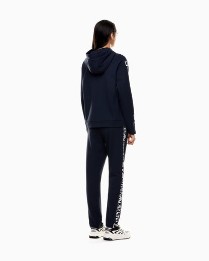 EA7 Logo suit in jersey with hoodie and jogger pants Tracksuit