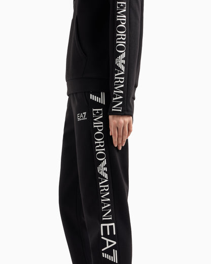 EA7 Stretch cotton-jersey tracksuit with logo