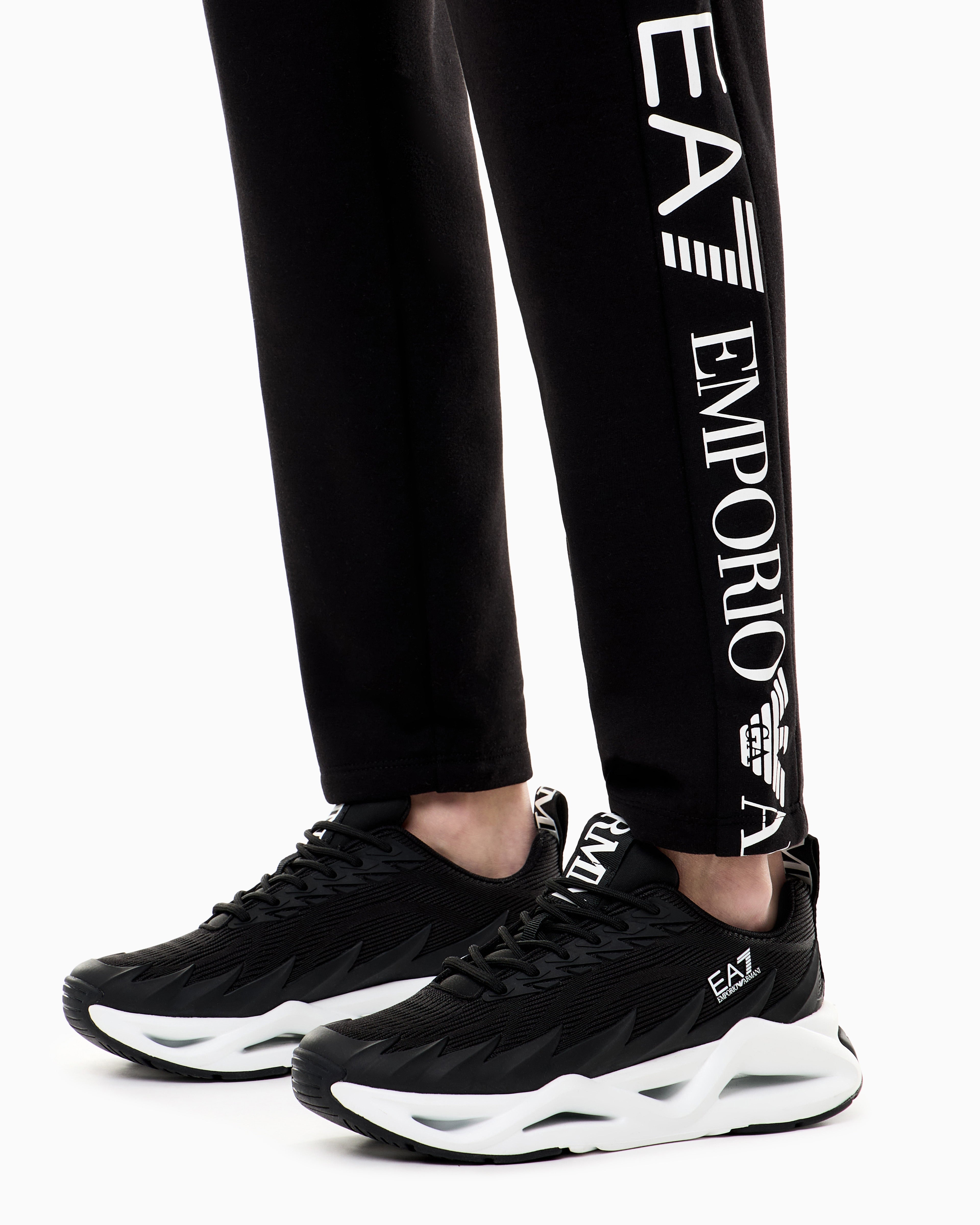 EA7 Logo suit in jersey with hoodie and jogger pants Tracksuit