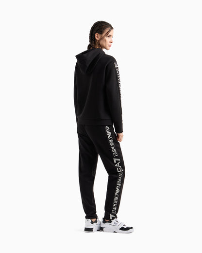 EA7 Stretch cotton-jersey tracksuit with logo