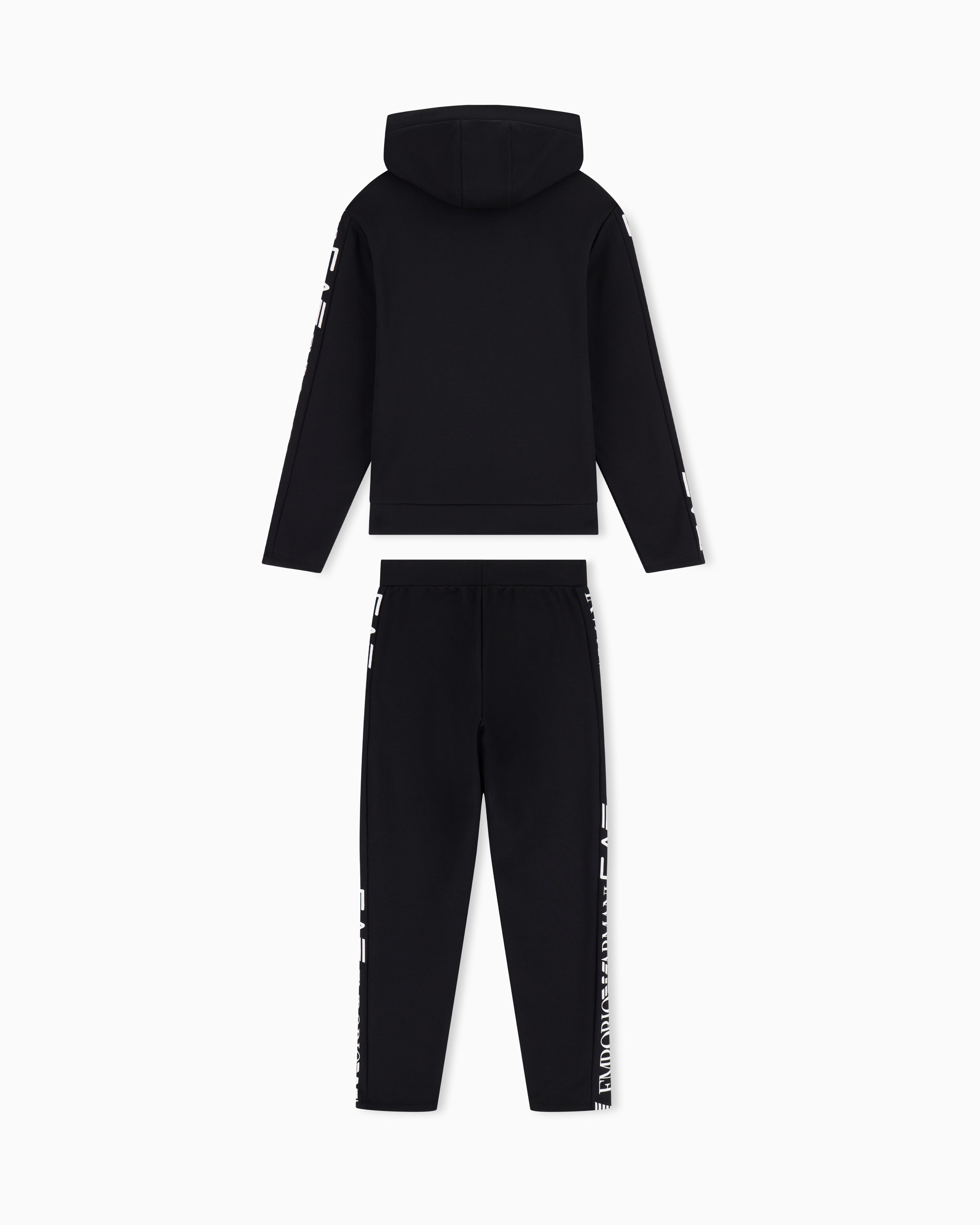 EA7 Logo suit in jersey with hoodie and jogger pants Tracksuit