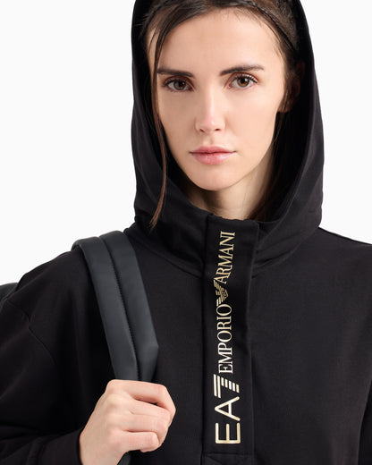 EA7 Stretch cotton jersey hooded tracksuit
