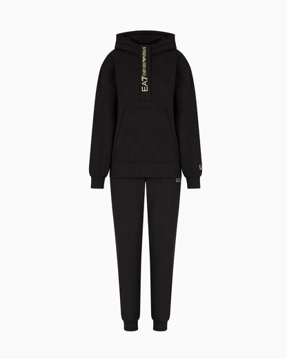 EA7 Stretch cotton jersey hooded tracksuit