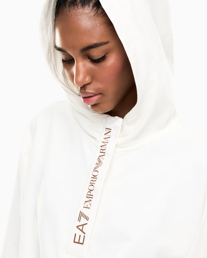 EA7 Stretch cotton jersey hooded tracksuit