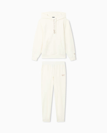 EA7 Stretch cotton jersey hooded tracksuit